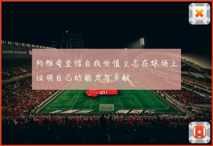 约维奇坚信自我价值立志在球场上证明自己的能力与贡献